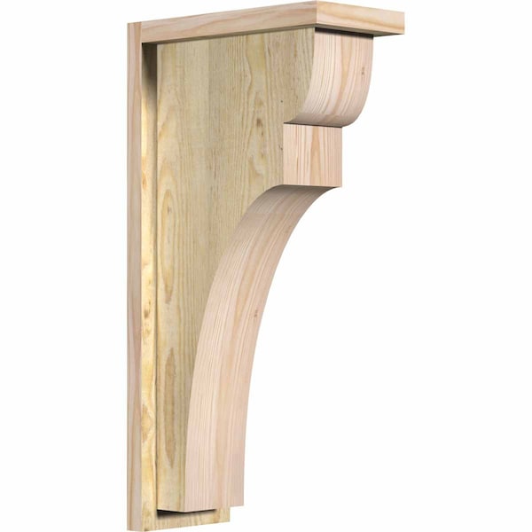 Ekena Millwork Yorktown Rough Sawn Corbel w/Backplate, Douglas Fir, 6"W x 12"D x 24"H COR06X12X24YOR01RDF - main